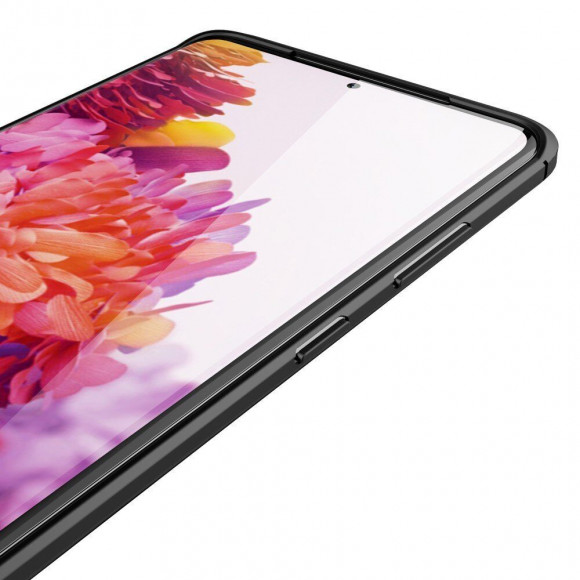 Чехол-накладка Litchi Grain для Samsung Galaxy S21 Ultra (красный)