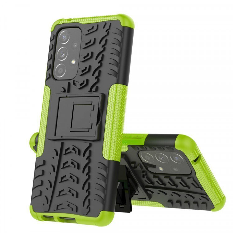 Чехол Hybrid Armor для Samsung Galaxy A53 5G (черный + зеленый)