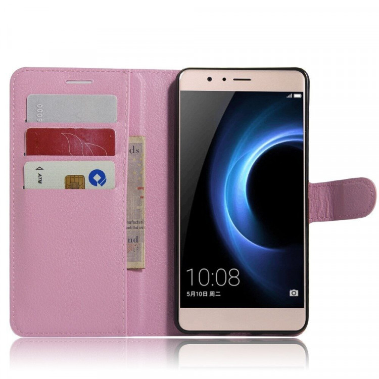 Чехол с визитницей для Huawei Honor V8 (розовый)