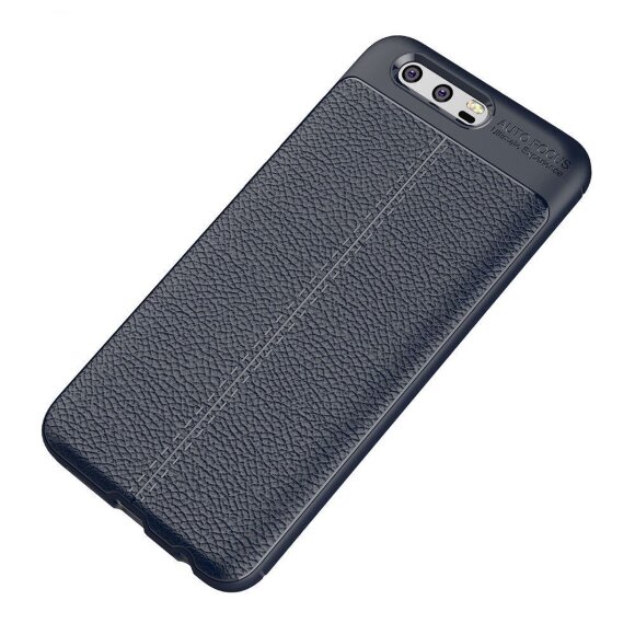 Чехол-накладка Litchi Grain для Huawei Honor 9 (темно-синий)