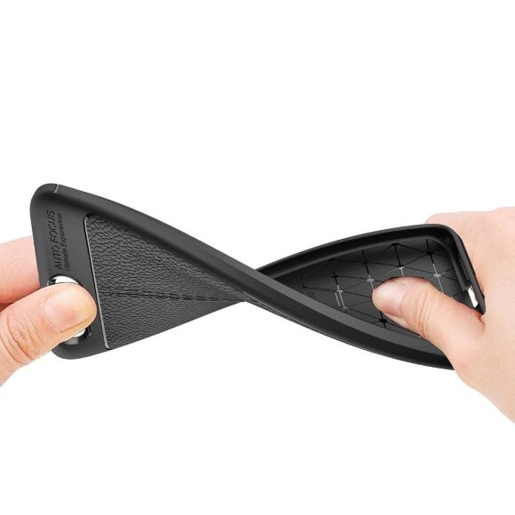 Чехол-накладка Litchi Grain для Huawei Honor 9 (темно-синий)