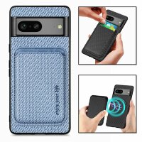 Чехол с магнитным держателем карт для Google Pixel 7 (голубой)