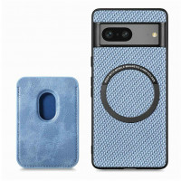 Чехол с магнитным держателем карт для Google Pixel 7 (голубой)