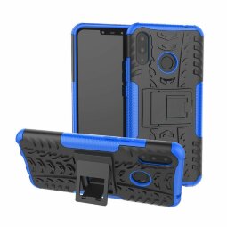 Чехол Hybrid Armor для Huawei Nova 3i / P Smart+ (Plus) (черный + голубой)