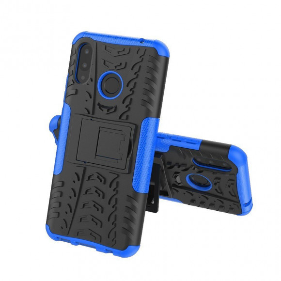 Чехол Hybrid Armor для Huawei Nova 3i / P Smart+ (Plus) (черный + голубой) Чехол Hybrid Armor для Huawei Nova 3i / P Smart+ (Plus) (черный + голубой)
