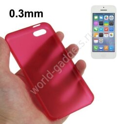 Тонкий пластиковый чехол для iPhone 5C (красный)