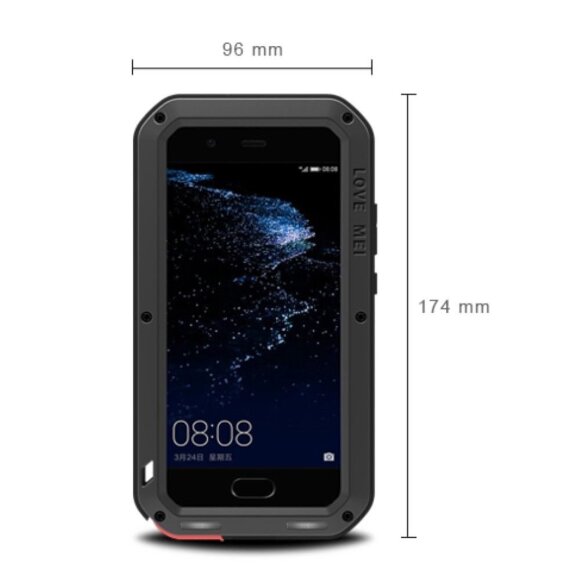Гибридный чехол LOVE MEI для Huawei P10 Plus (черный) Гибридный чехол LOVE MEI для Huawei P10 Plus (черный)