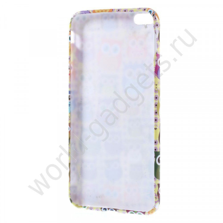 Чехол из мягкого пластика для iPhone 6 Plus (Совы)