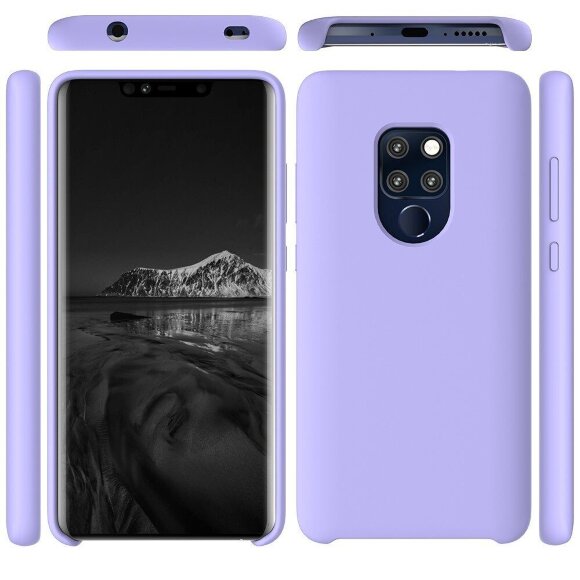 Силиконовый чехол Mobile Shell для Huawei Mate 20 (фиолетовый)