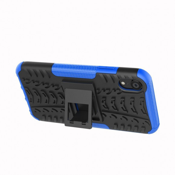 Чехол Hybrid Armor для iPhone XR (черный + голубой) Чехол Hybrid Armor для iPhone XR (черный + голубой)