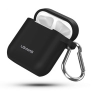 Силиконовый чехол для Apple AirPods (Usams - черный)
