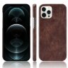 Кожаная накладка-чехол для iPhone 12 Pro Max (коричневый)