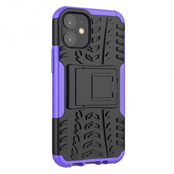 Чехол Hybrid Armor для iPhone 12 mini (черный + фиолетовый)