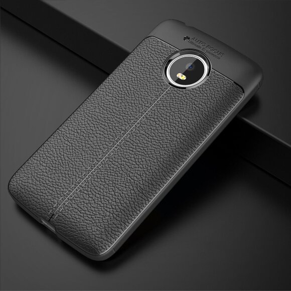 Чехол-накладка Litchi Grain для Motorola Moto G5 Plus (черный)