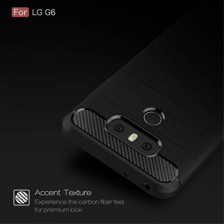 Чехол-накладка Carbon Fibre для LG G6 (черный)