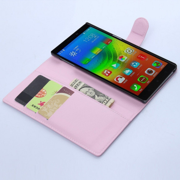 Чехол с визитницей для Lenovo Vibe Z2 (розовый) Чехол с визитницей для Lenovo Vibe Z2 (розовый)
