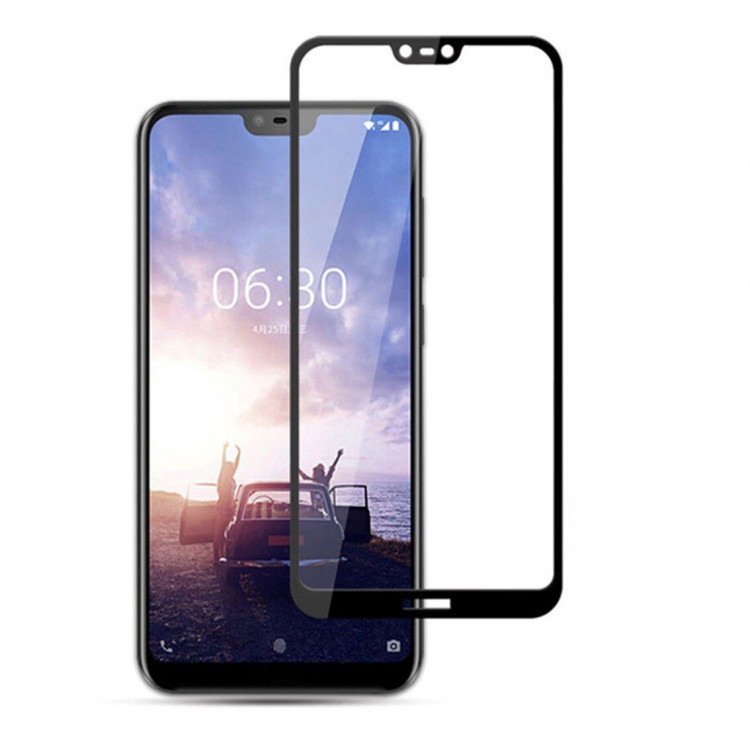 Защитное стекло 3D для Nokia 6.1 Plus / X6 (2018) (черный)