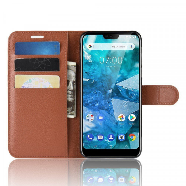 Чехол для Nokia 7.1 (коричневый)