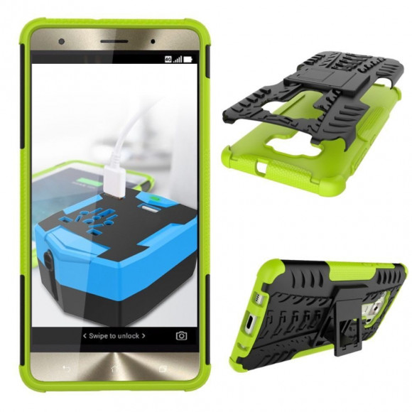 Чехол Hybrid Armor для ASUS Zenfone 3 Deluxe ZS570KL (черный + зеленый) Чехол Hybrid Armor для ASUS Zenfone 3 Deluxe ZS570KL (черный + зеленый)