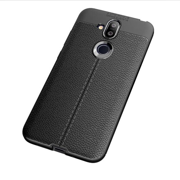 Чехол-накладка Litchi Grain для Nokia 8.1 (черный) Чехол-накладка Litchi Grain для Nokia 8.1 (черный)