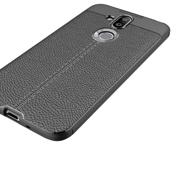 Чехол-накладка Litchi Grain для Nokia 8.1 (черный) Чехол-накладка Litchi Grain для Nokia 8.1 (черный)