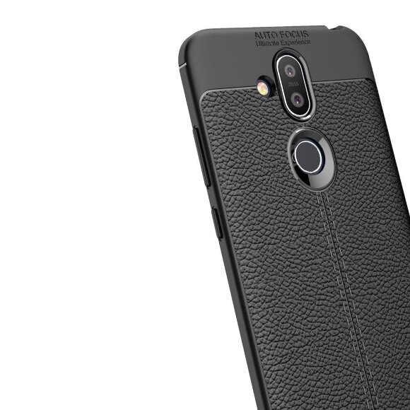 Чехол-накладка Litchi Grain для Nokia 8.1 (черный) Чехол-накладка Litchi Grain для Nokia 8.1 (черный)