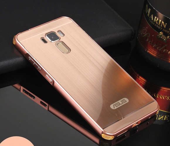 Алюминиевый бампер-чехол для ASUS Zenfone 3 Laser ZC551KL (розовое золото)