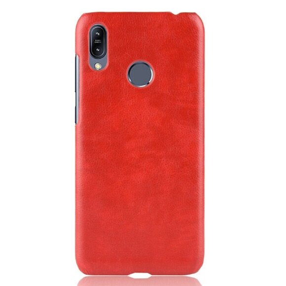 Кожаная накладка-чехол Litchi Texture для ASUS Zenfone Max (M2) ZB633KL (красный)