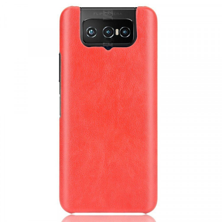 Кожаная накладка-чехол для Asus Zenfone 7 ZS670KS / Zenfone 7 Pro ZS671KS (красный)