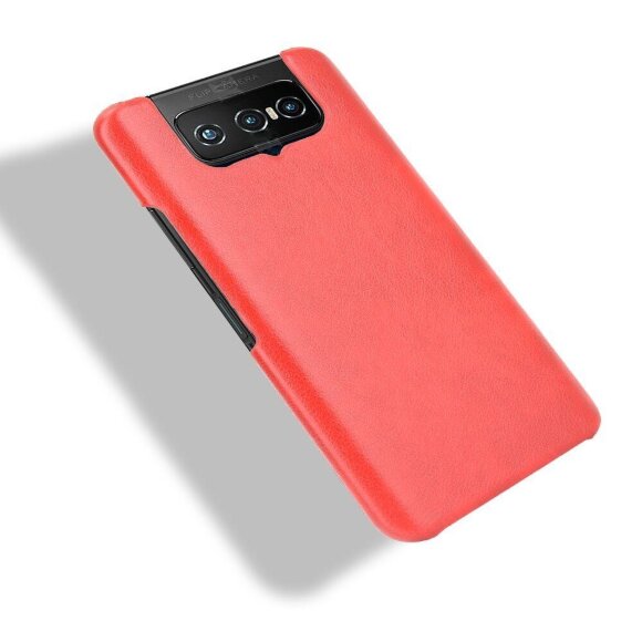 Кожаная накладка-чехол для Asus Zenfone 7 ZS670KS / Zenfone 7 Pro ZS671KS (красный) Кожаная накладка-чехол для Asus Zenfone 7 ZS670KS / Zenfone 7 Pro ZS671KS (красный)