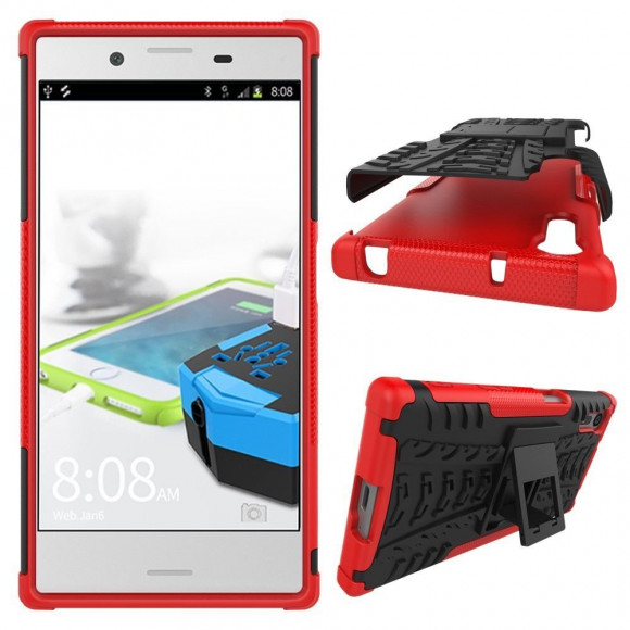 Чехол Hybrid Armor для Sony Xperia XZ / XZs (черный + красный) Чехол Hybrid Armor для Sony Xperia XZ / XZs (черный + красный)