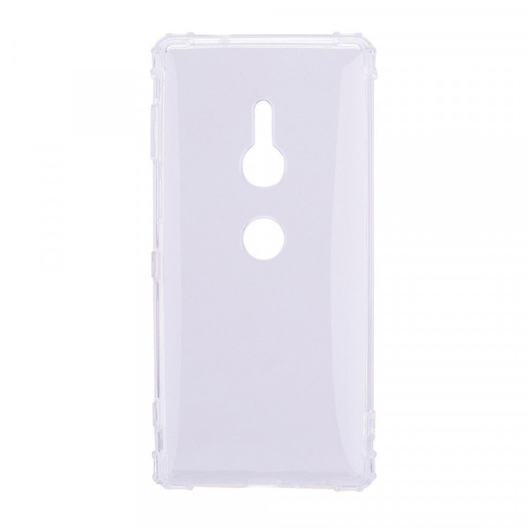 Силиконовый чехол с усиленными бортиками для Sony Xperia XZ2 (прозрачный)