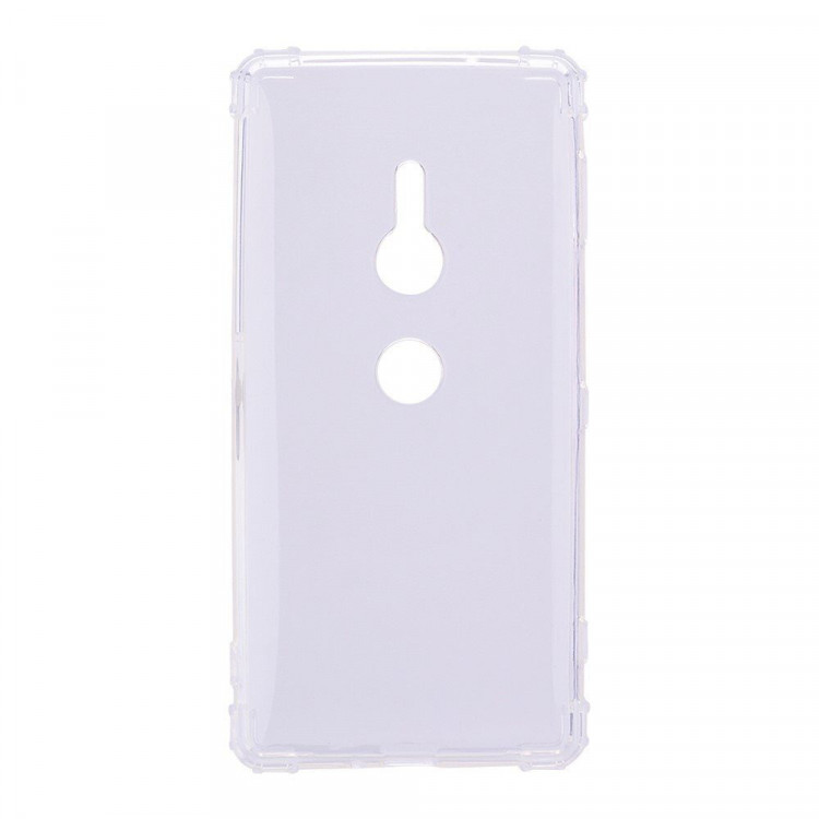 Силиконовый чехол с усиленными бортиками для Sony Xperia XZ2 (прозрачный)