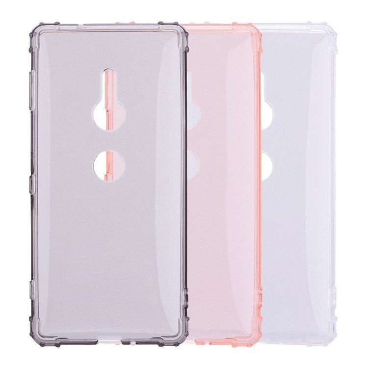 Силиконовый чехол с усиленными бортиками для Sony Xperia XZ2 (прозрачный)