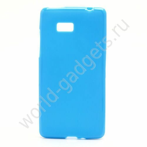 Мягкий пластиковый чехол для HTC Desire 600 (голубой)
