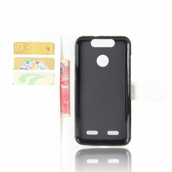 Чехол с визитницей для ZTE Blade V8 Mini (белый)