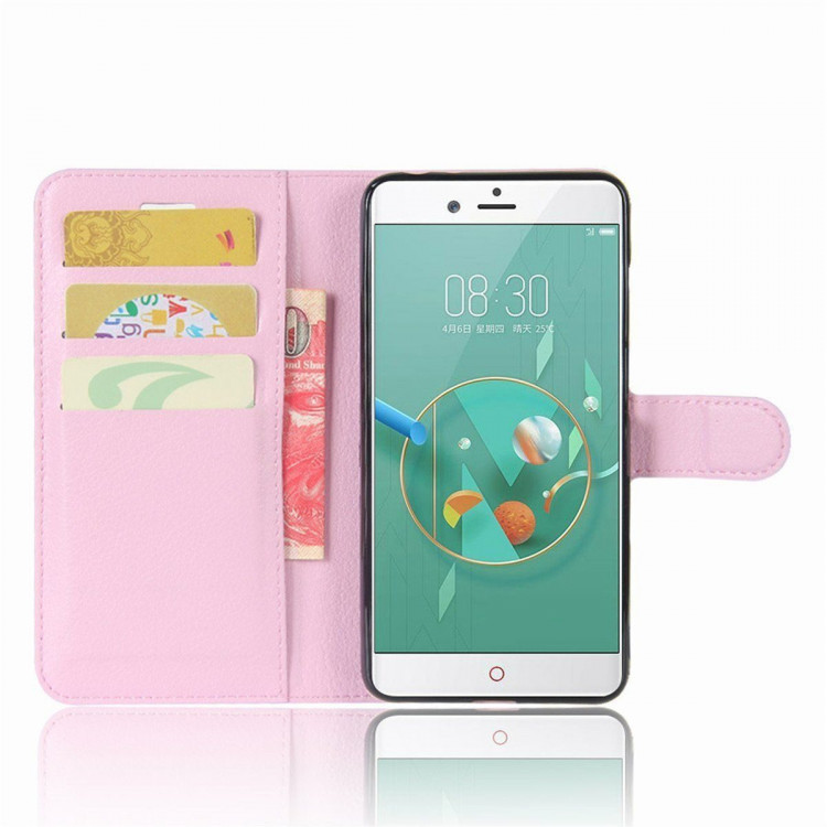 Чехол с визитницей для ZTE Nubia Z17 mini (розовый)