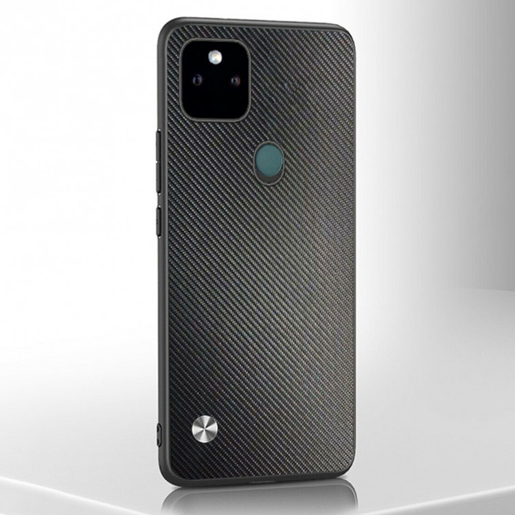 Чехол из искусственной кожи для Google Pixel 5a 5G (карбон)