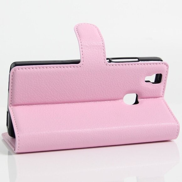Чехол с визитницей для DOOGEE X5 Max / X5 Max Pro (розовый)