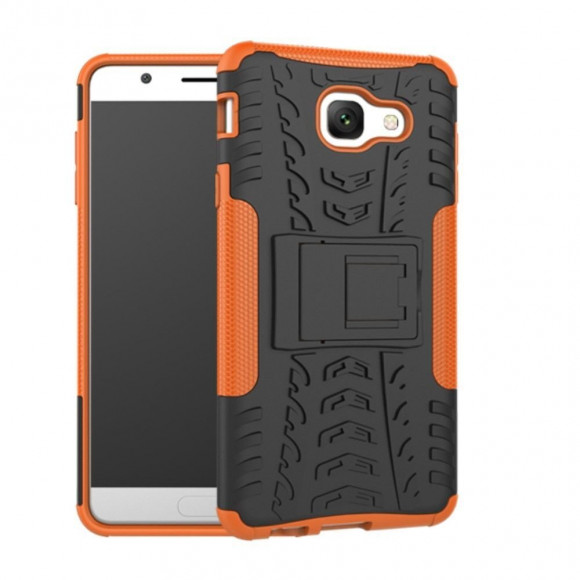 Чехол Hybrid Armor для Samsung Galaxy J7 Max (черный + оранжевый)