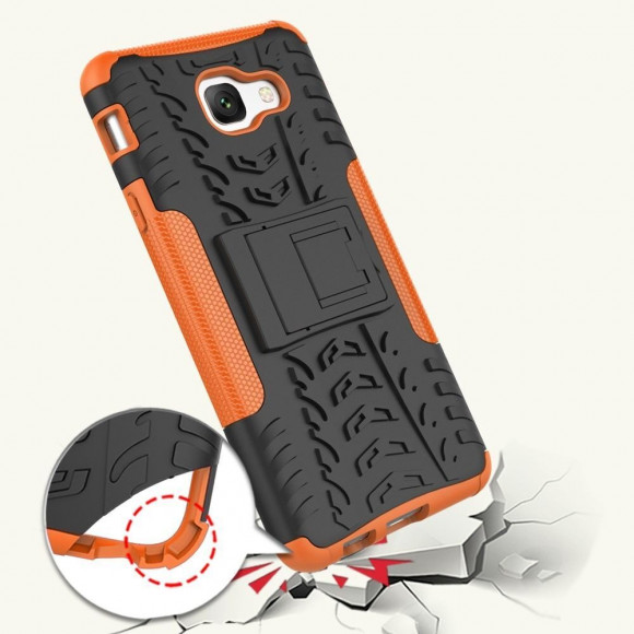 Чехол Hybrid Armor для Samsung Galaxy J7 Max (черный + оранжевый)