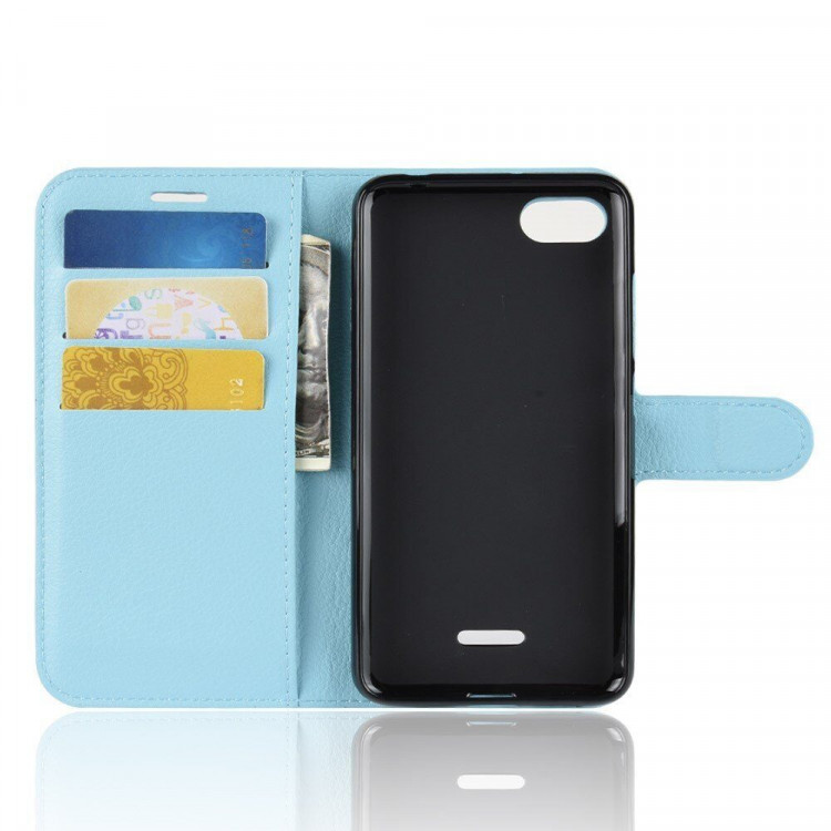Чехол с визитницей для Xiaomi Redmi 6A (голубой)