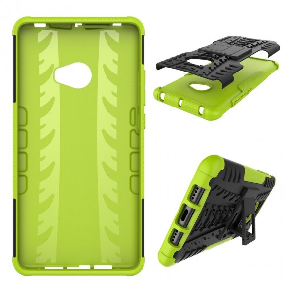 Чехол Hybrid Armor для Xiaomi Mi Note 2 (черный + зеленый)