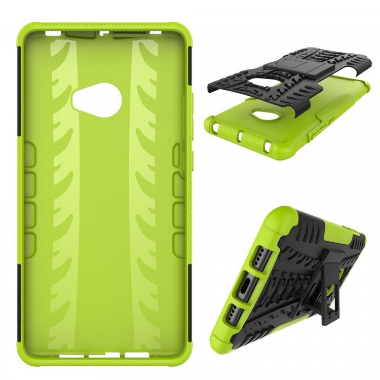 Чехол Hybrid Armor для Xiaomi Mi Note 2 (черный + зеленый)
