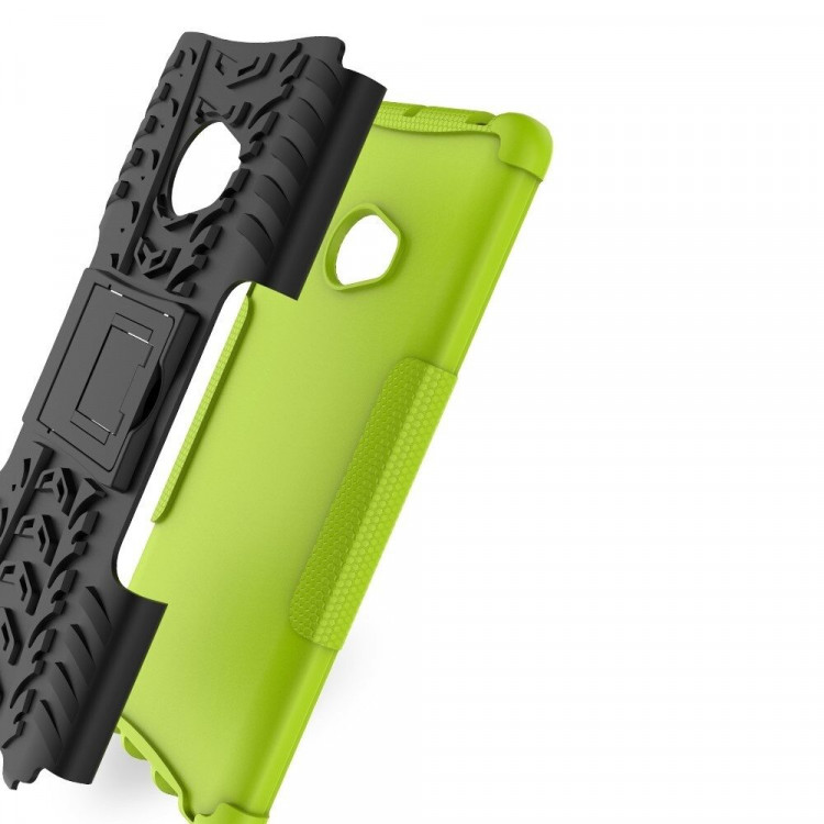 Чехол Hybrid Armor для Xiaomi Mi Note 2 (черный + зеленый)