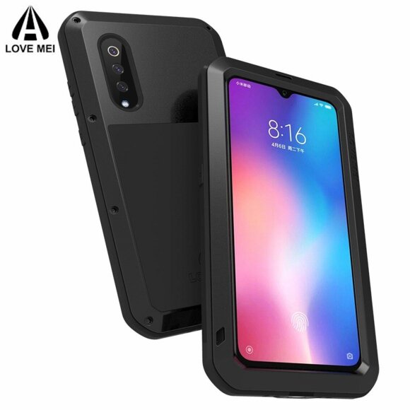 Гибридный чехол LOVE MEI для Xiaomi Mi 9 (черный) Гибридный чехол LOVE MEI для Xiaomi Mi 9 (черный)
