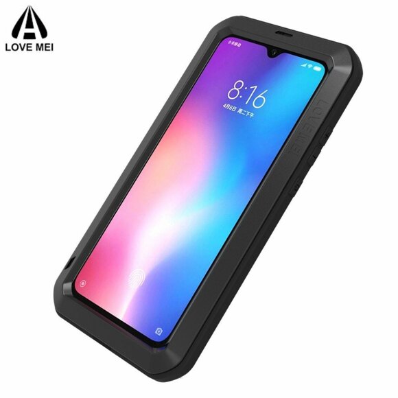 Гибридный чехол LOVE MEI для Xiaomi Mi 9 (черный) Гибридный чехол LOVE MEI для Xiaomi Mi 9 (черный)