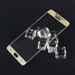 Защитное стекло 3D для Samsung Galaxy C7 Pro (золотой)
