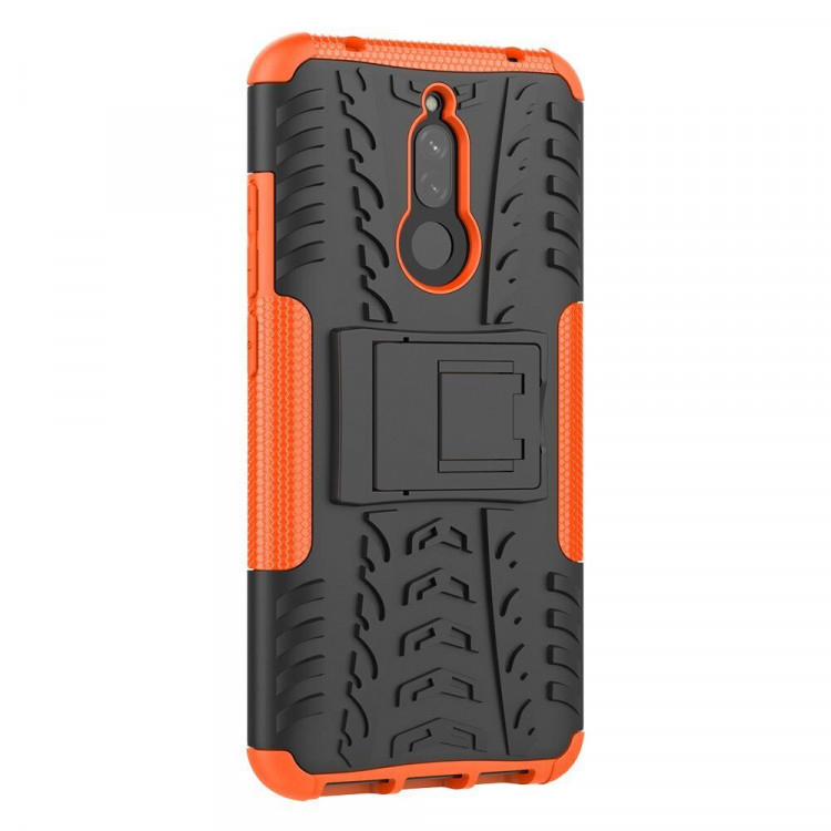 Чехол Hybrid Armor для Xiaomi Redmi 8 / Redmi 8A (черный + оранжевый)