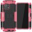 Чехол Hybrid Armor для Xiaomi Mi 11 Lite / Xiaomi Mi 11 Lite 5G (черный + розовый)